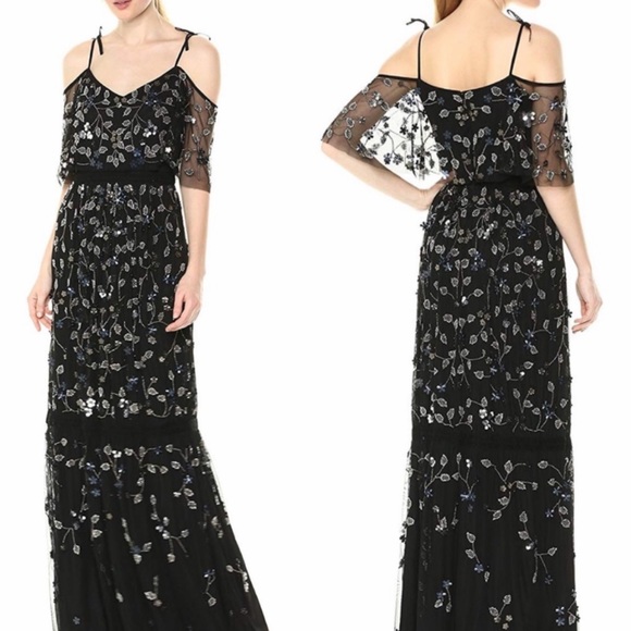 Adrianna Papell boho inspired long gown - Picture 3 of 10